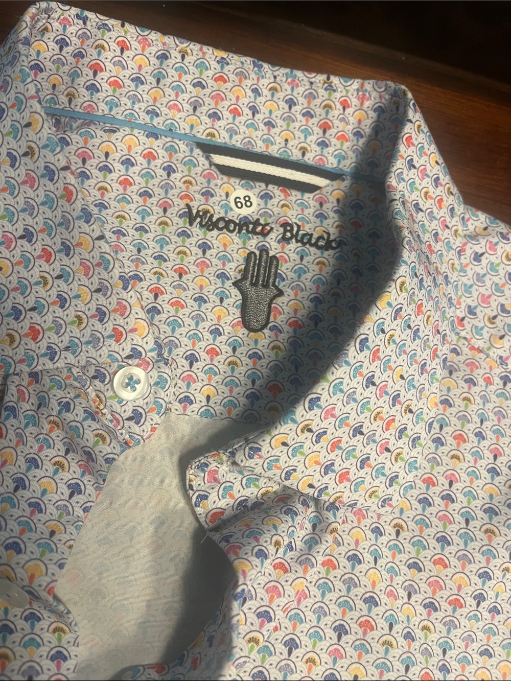 #68 Visconti Black Multicolor MicroPrint Casual Button-Down 👕 my favorite shirt